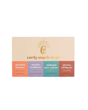 Curly Angels To go Haircare Travel Kit with Mini Absolution Shampoo, Salvation Conditioner, Hallelujah Curl Activator and Glorious Curling Gel